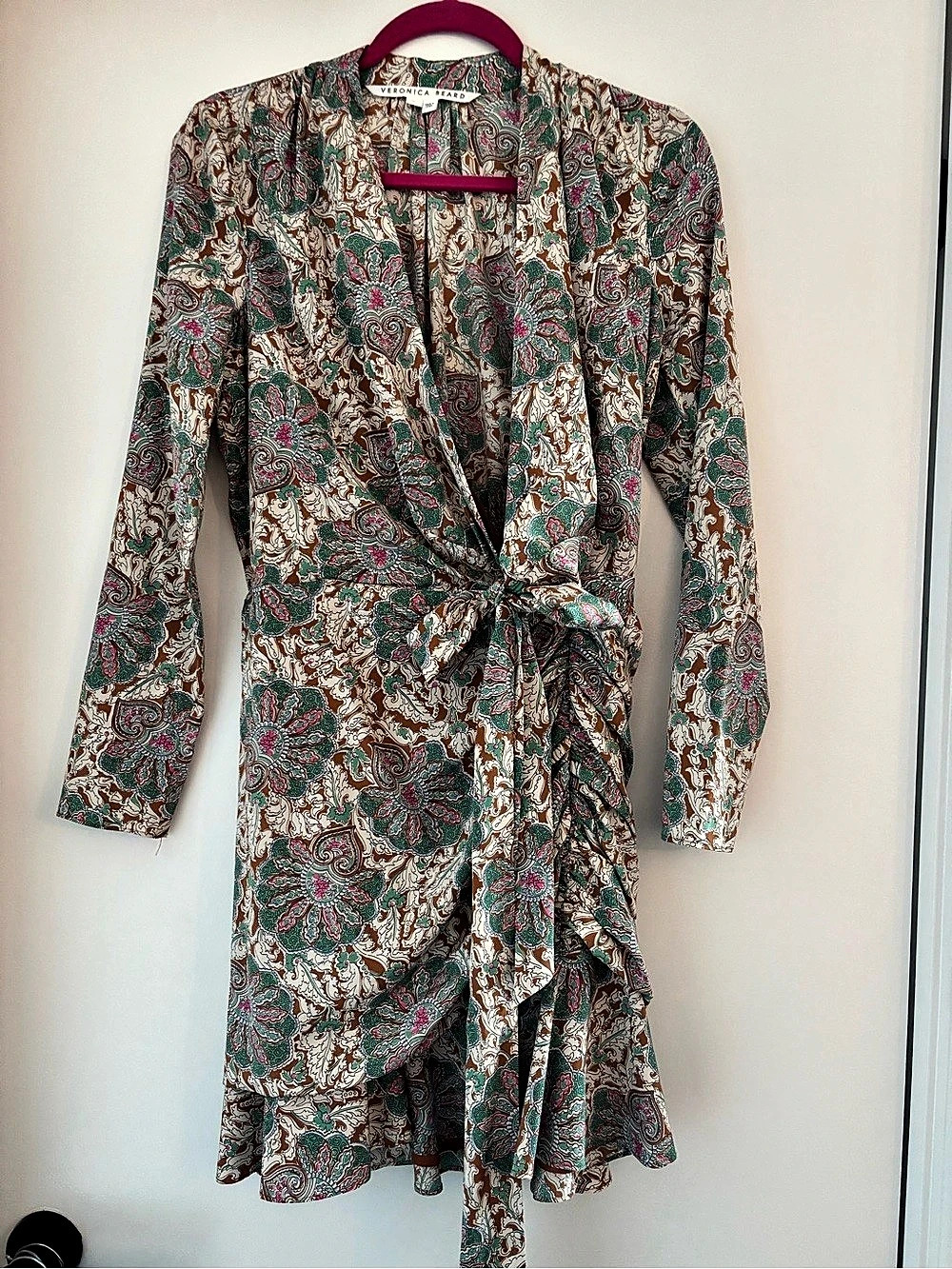 Veronica Beard Paisley Long Sleeve Mini Dress Size 2 Like New